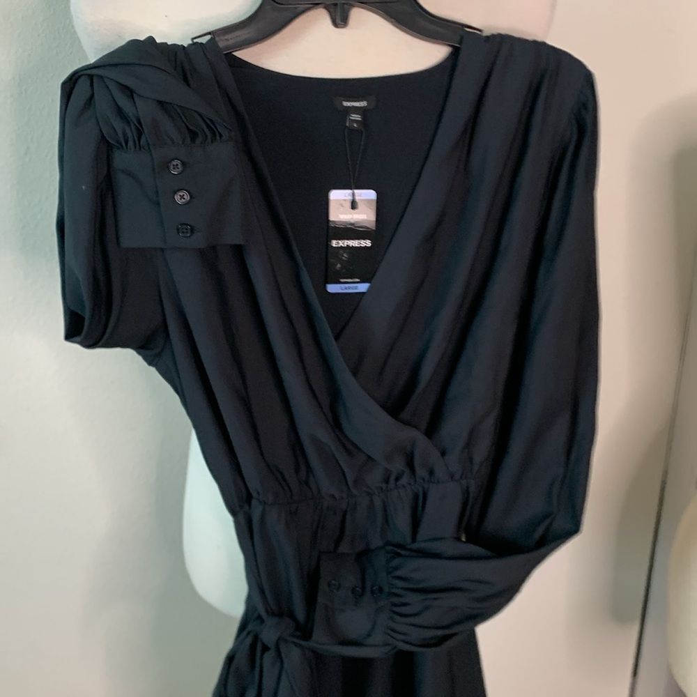 Express NWT BlackWrap Dress - Picture 9 of 16